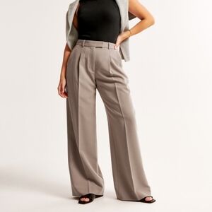 Abercrombie & Fitch Womens Curve Love Harper Tailered Ultra Wide Leg Pant 28/6R